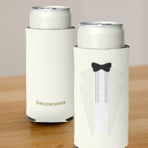 Tuxedo Trauzeugen Wedding Can Cooler