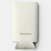 Tuxedo Trauzeugen Wedding Can Cooler Selters Dosenkühler (Rückseite)