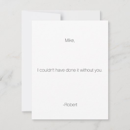 Tuxedo Vielen Dank Page Boy| Trauzeuge Dankeskarte (Rückseite)