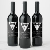 Tuxedo Vielen Dank, Trauzeuge Weinetikett (Flaschen)