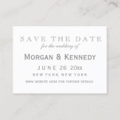 Tuxedo Wedding Bow Krawatte Save the Date Pack 100 Visitenkarte (Rückseite)