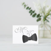 Tuxedo Wedding Bow Krawatte Save the Date Pack 100 Visitenkarte (Stehend Vorderseite)