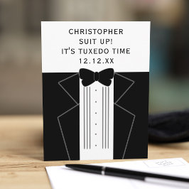 Tuxedo Wedding Bow Krawatte Trauzeuge Vorschlag Po Postkarte
