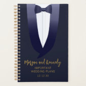 Tuxedo Wedding Brautparty Personalisiert Planner Planer (Vorderseite)
