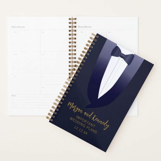 Tuxedo Wedding Brautparty Personalisiert Planner Planer (Anzeige)