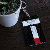 Tuxedo Wedding Bridesman Vorschlag Akryllischer Sc Schlüsselanhänger