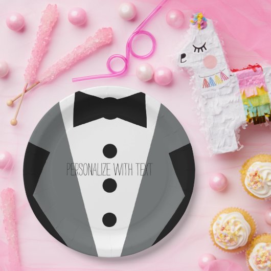Tuxedo Wedding Pappteller (Party)