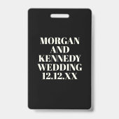 Tuxedo Wedding Security Abzeichen Ausweis (Back)