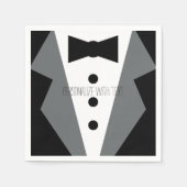 Tuxedo Wedding Serviette (Vorderseite)
