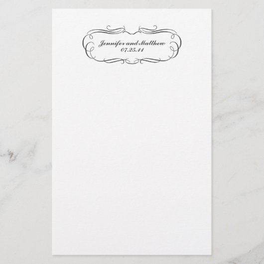 Tuxedo Wedding Stationery in Grau Briefpapier (Vorderseite)