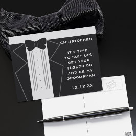 Tuxedo Wedding Trauzeuge Trauzeuge Einladung Postkarte
