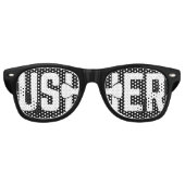 Tuxedo Wedding Usher Retro Sonnenbrille (Vorderseite)