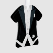 Tuxedo-weißes Krawatten-Schwanz-formale Ornament (Vorderseite)