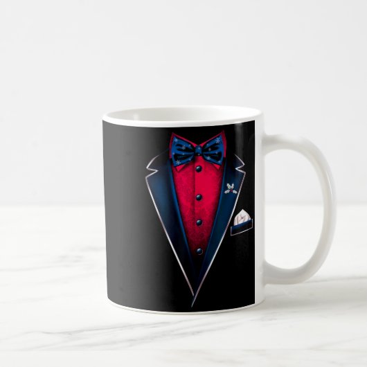 Tuxedo With Bowtie For Christmas And Special Occas Kaffeetasse (Rechts)
