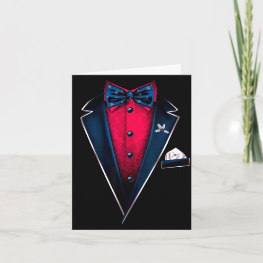 Tuxedo With Bowtie For Christmas And Special Occas Karte (Vorderseite)