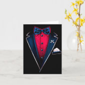 Tuxedo With Bowtie For Christmas And Special Occas Karte (Gelbe Blume)
