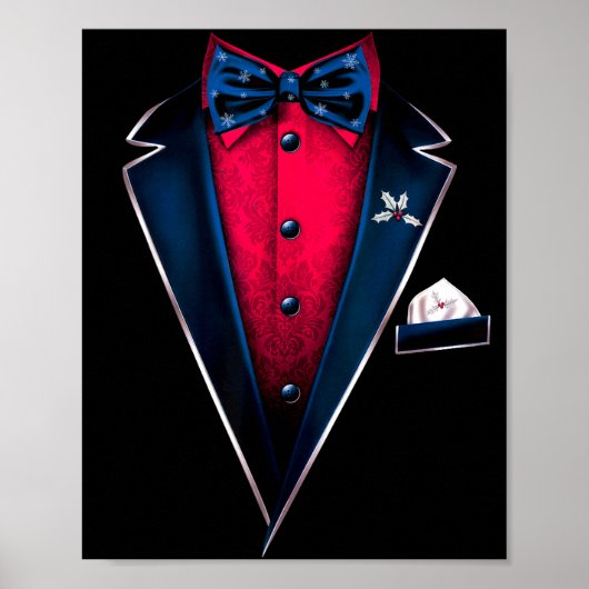Tuxedo With Bowtie For Christmas And Special Occas Poster (Vorne)