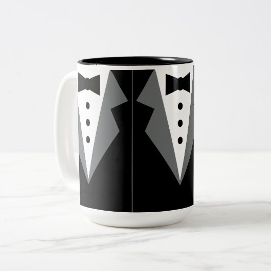 Tuxedo Zweifarbige Tasse (Vorderseite Links)