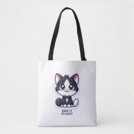 Tuxedokatze behielt sie elegant tasche