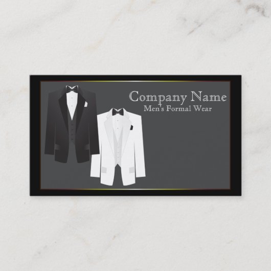Tuxedos Männer-offizielle Visitenkarte (Vorderseite)