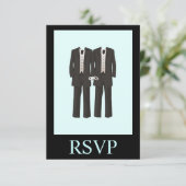 Tuxedos UAWG RSVP Karte (Stehend Vorderseite)