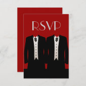 Tuxedos UAWG RSVP Karte (Vorne/Hinten)