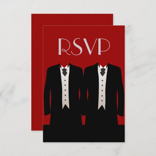 Tuxedos UAWG RSVP Karte (Vorne/Hinten)
