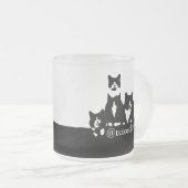 TuxedoTrio mattierte GlasTasse Mattglastasse (VorderseiteRechts)