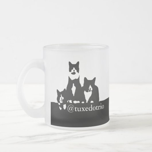 TuxedoTrio mattierte GlasTasse Mattglastasse (Links)