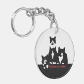 TuxedoTrio Schlüsselanhänger (Vorderseite links)