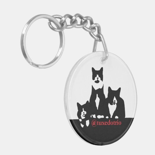 TuxedoTrio Schlüsselanhänger (Vorderseite links)