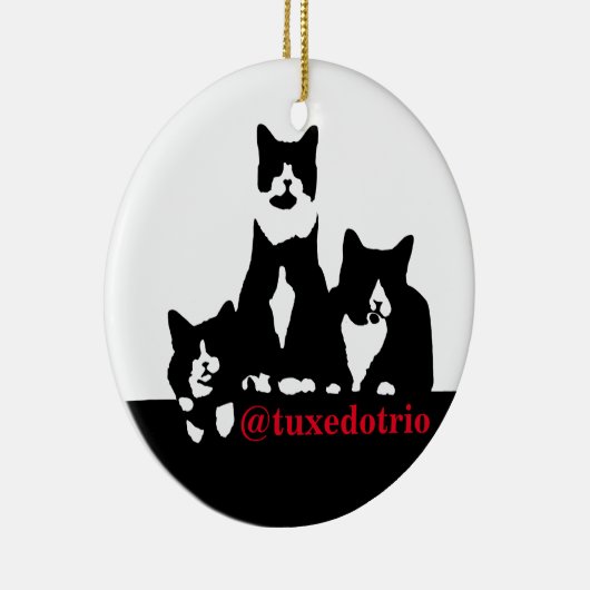 TuxedoTrio Verzierung Keramikornament (Rechts)