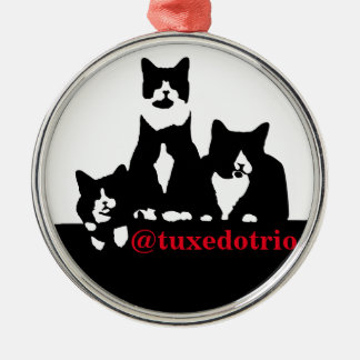 TuxedoTrio Verzierung Silbernes Ornament