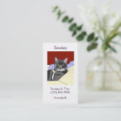 Tuxie Katzen-Visitenkarten Visitenkarte (Stehend Vorderseite)