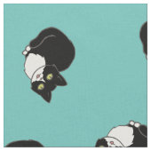 Tuxie Smokings-Katze Stoff (Nahaufnahme)