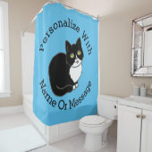Tuxie Tuxedo Cat Duschvorhang (Beispiel)