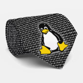 Tuxlinux-Logo-binäre Schwarzweiss-Krawatte Krawatte (Gerollt)