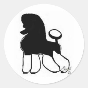 Tuxpoodle Runder Aufkleber