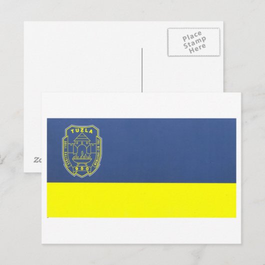 Tuzla Flag Postkarte (Vorne/Hinten)