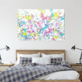 *~* TV2 Abstrakt Lilac Art Stretched Canvas Print Leinwanddruck (Insitu (Schlafzimmer))