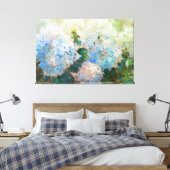 *~* TV2 Blue Pink Hydrangea Art Canvas Print Leinwanddruck (Insitu (Schlafzimmer))