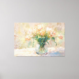 *~* TV2 Blush TULPEN Gespannte Leinwanddruck