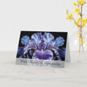 *~* TV2 Eine IRIS BLUME Beileid Liebe Light Karte (Gelbe Blume)