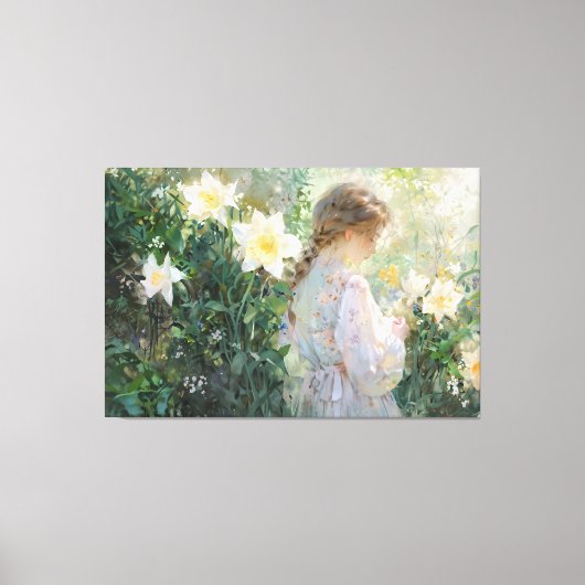 *~* TV2 Fantasy Daffodien Stretched Canvas Print Leinwanddruck (Vorderseite)