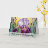 *~* TV2 IRIS BLUME Beileid Liebe Light Karte (Gelbe Blume)