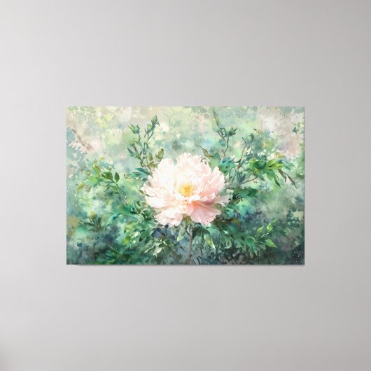 *~* TV2 Single Peony Stretched Canvas Print Leinwanddruck (Vorderseite)