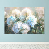 *~* TV2 Soft Blue Hydrangea Canvas Print Leinwanddruck (Insitu (Holzboden))