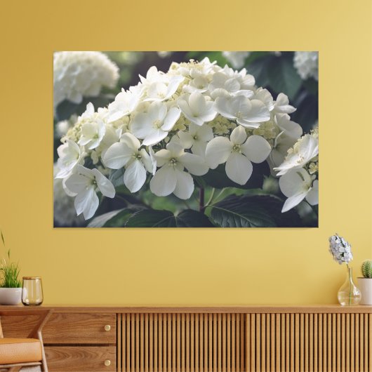 *~* TV2 Soft Hydrangea Stretched Canvas Print Leinwanddruck (Insitu (Wohnzimmer))
