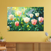 *~* TV2 Spring TULIPS Stretched Canvas Print Leinwanddruck (Insitu (Wohnzimmer))