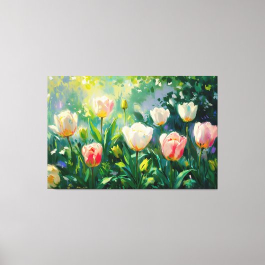 *~* TV2 Spring TULIPS Stretched Canvas Print Leinwanddruck (Vorderseite)